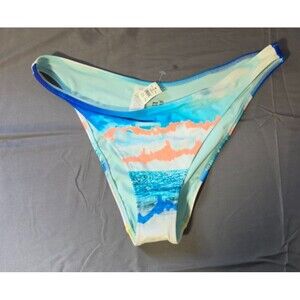 Aerie Swim Bathing Suit Bottom Beach Water Scene Size XL New Cheeky